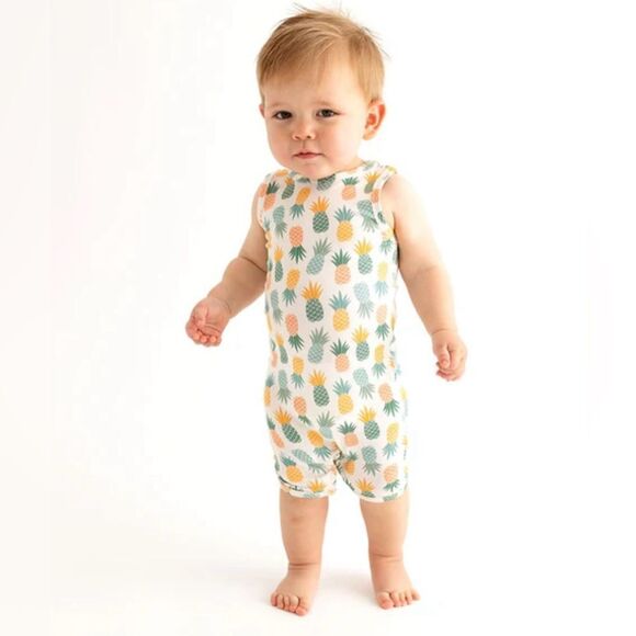 Posh Peanut Basic Racerback Short Romper ~ McGuire - Picture 1 of 8